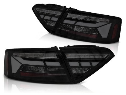 Full LED stražnja svjetla SEQ žmigavci LedBar dizajn (crna/smoke) / Audi A5 8T Facelift (2012-2016), LDAUK5