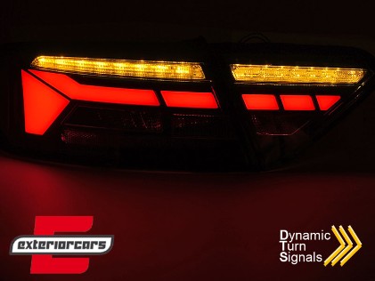 Full LED stražnja svjetla SEQ žmigavci LedBar dizajn (crvena/smoke) / Audi A5 8T Facelift (2012-2016), LDAUJ4
