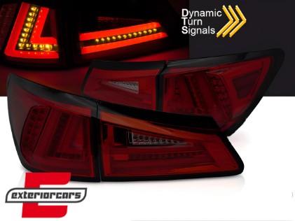 Full LED stražnja svjetla SEQ žmigavci LedBar dizajn (crvena/smoke) / Lexus IS XE20 (2006-2012), LDLE12