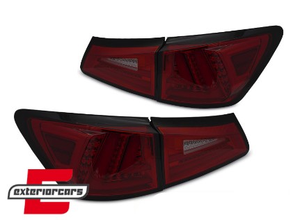Full LED stražnja svjetla SEQ žmigavci LedBar dizajn (crvena/smoke) / Lexus IS XE20 (2006-2012), LDLE12