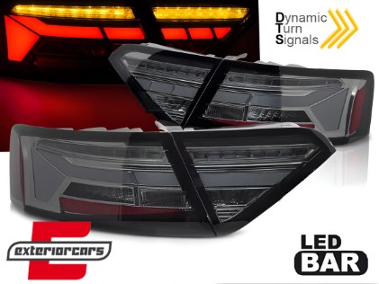 Full LED stražnja svjetla SEQ žmigavci LedBar dizajn (smoke) / Audi A5 8T Facelift (2012-2016), LDAUJ3