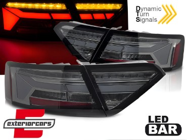 Full LED stražnja svjetla SEQ žmigavci LedBar dizajn (smoke) / Audi A5 8T Facelift (2012-2016), LDAUJ7