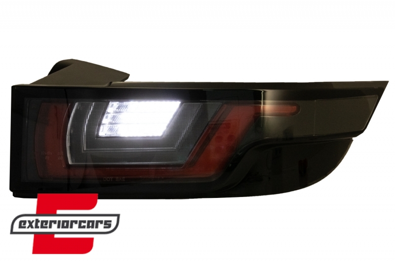 Full LED stražnja svjetla SEQ žmigavci LightBar dizajn (crvena/bijela/crna) / Range Rover Evoque L538 (2011-2018), LDLR12