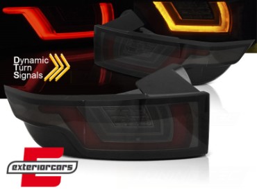 Full LED stražnja svjetla SEQ žmigavci LightBar dizajn (crvena/smoke/crna) / Range Rover Evoque L538 (2011-2018), LDLR13