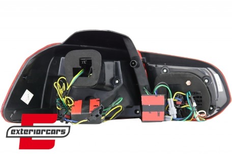 Full LED stražnja svjetla SEQ žmigavci R20 dizajn (crvena/kristal) / VW Golf 6 VI (2008-2013), LDVWU7