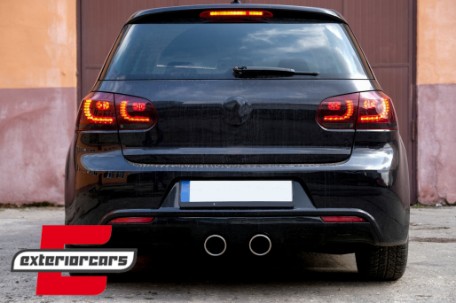 Full LED stražnja svjetla SEQ žmigavci R20 dizajn (crvena/smoke) / VW Golf 6 VI (2008-2013), LDVWU5