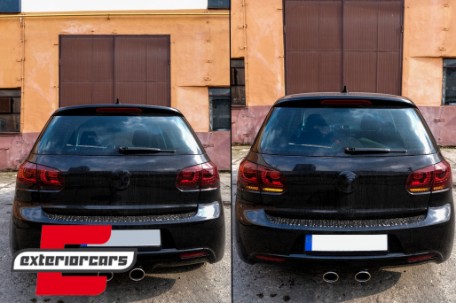 Full LED stražnja svjetla SEQ žmigavci R20 dizajn (crvena/smoke) / VW Golf 6 VI (2008-2013), LDVWU5