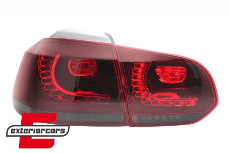 Full LED stražnja svjetla SEQ žmigavci R20 dizajn (crvena/smoke) / VW Golf 6 VI (2008-2013), LDVWU5