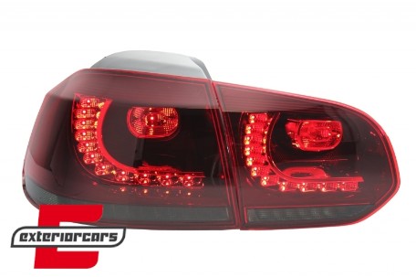 Full LED stražnja svjetla SEQ žmigavci R20 dizajn (crvena/smoke) / VW Golf 6 VI (2008-2013), LDVWU5