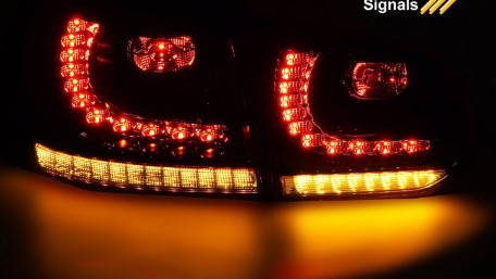 Full LED stražnja svjetla SEQ žmigavci R20 dizajn (smoke) / VW Golf 6 VI (2008-2013), LDVWU6