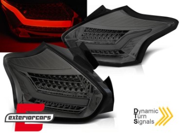Full LED stražnja svjetla SEQ žmigavci (smoke) / Ford Focus 3 Hatchback Facelift (2015-2018), LDFO62