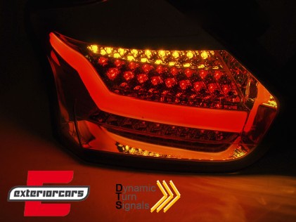 Full LED stražnja svjetla SEQ žmigavci (smoke) / Ford Focus 3 Hatchback Facelift (2015-2018), LDFO62