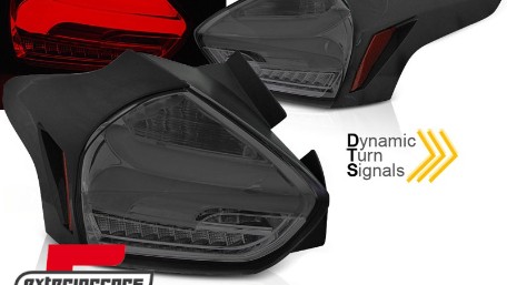 Full LED stražnja svjetla SEQ žmigavci (smoke) / Ford Focus 3 Hatchback Facelift (2015-2018), LDFO66