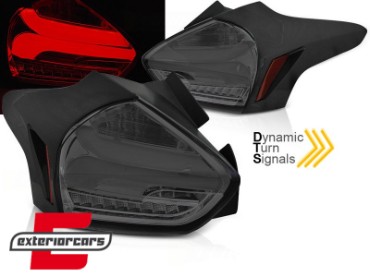 Full LED stražnja svjetla SEQ žmigavci (smoke) / Ford Focus 3 Hatchback Facelift (2015-2018), LDFO66