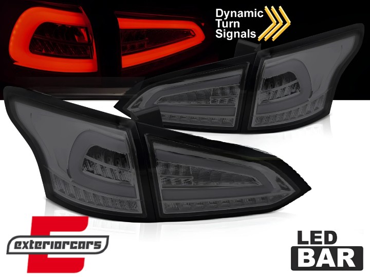 Full LED stražnja svjetla SEQ žmigavci (smoke) / Ford Focus 3 karavan (2011-2018), LDFO83