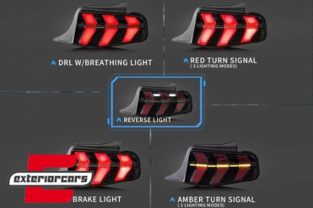 Full LED stražnja svjetla SEQ žmigavci (smoke) / Ford Mustang V (2010-2012), TLFMU7LED