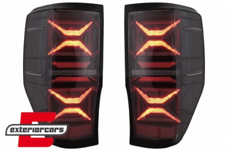 Full LED stražnja svjetla SEQ žmigavci (smoke) / Ford Ranger (2012-2018), LDFO98