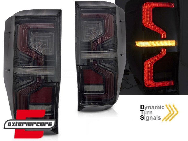 Full LED stražnja svjetla SEQ žmigavci (smoke) / Ford Ranger (2012-2018), LDFO99