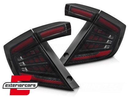 Full LED stražnja svjetla SEQ žmigavci (smoke) / Honda Civic Mk10 (2016-2021) Hatchback, LDHO12
