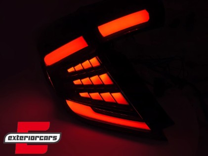 Full LED stražnja svjetla SEQ žmigavci (smoke) / Honda Civic Mk10 (2016-2021) Hatchback, LDHO12