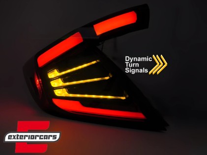 Full LED stražnja svjetla SEQ žmigavci (smoke) / Honda Civic Mk10 (2016-2021) Hatchback, LDHO12