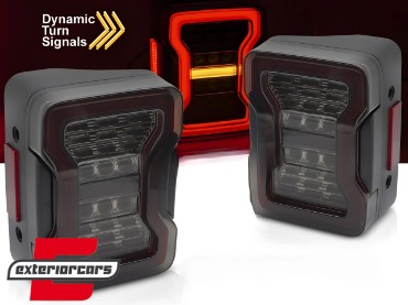 Full LED stražnja svjetla SEQ žmigavci (smoke) / JEEP Wrangler JK (2007-2017), LDCH42