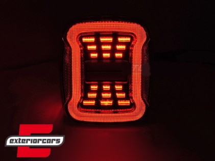 Full LED stražnja svjetla SEQ žmigavci (smoke) / Jeep Wrangler YJ TJ (1991-2006), LDCH45