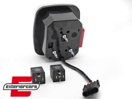 Full LED stražnja svjetla SEQ žmigavci (smoke) / Jeep Wrangler YJ TJ (1991-2006), LDCH45