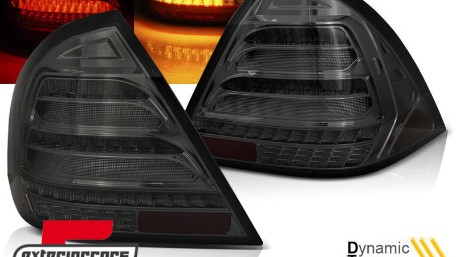 Full LED stražnja svjetla SEQ žmigavci (smoke) / Mercedes C-klasa W203 (2000-2004) limuzina, LDMED6