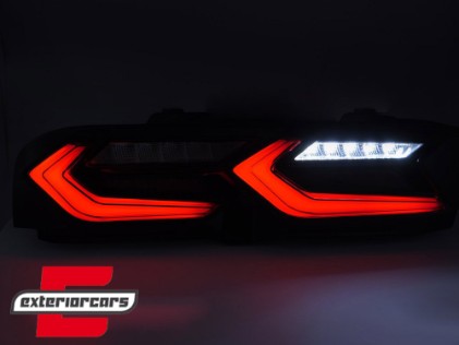 Full LED stražnja svjetla SEQ žmigavci (smoke/crna) / Chevrolet Camaro (05.2015-2018), LDCT08