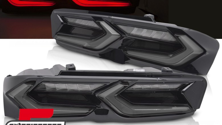 Full LED stražnja svjetla SEQ žmigavci (smoke/crna) / Chevrolet Camaro (2019-2024), LDCT10