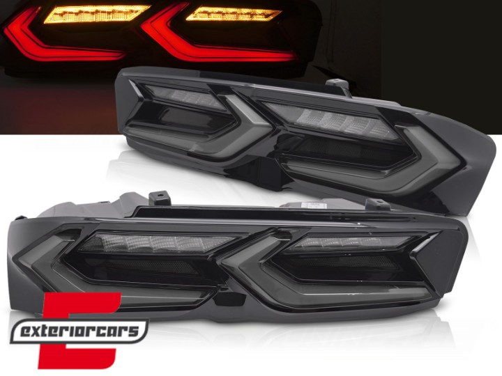 Full LED stražnja svjetla SEQ žmigavci (smoke/crna) / Chevrolet Camaro (2019-2024), LDCT10