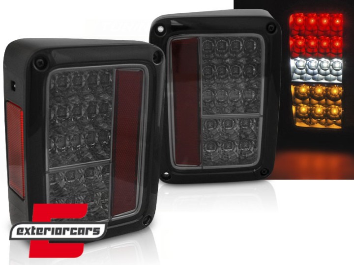 Full LED stražnja svjetla (smoke) / Jeep Wrangler JK (2007-2017), LDCH24