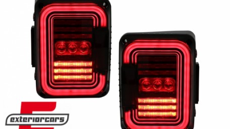 Full LED stražnja svjetla (smoke) / JEEP Wrangler JK (2007-2017), TLJEWJKLED