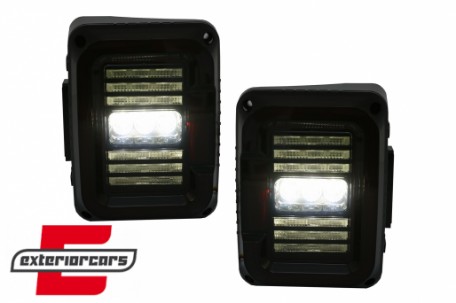 Full LED stražnja svjetla (smoke) / JEEP Wrangler JK (2007-2017), TLJEWJKLED