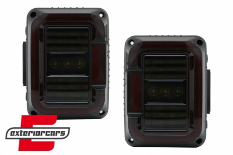 Full LED stražnja svjetla (smoke) / JEEP Wrangler JK (2007-2017), TLJEWJKLED