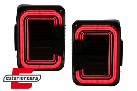 Full LED stražnja svjetla (smoke) / JEEP Wrangler JK (2007-2017), TLJEWJKLED