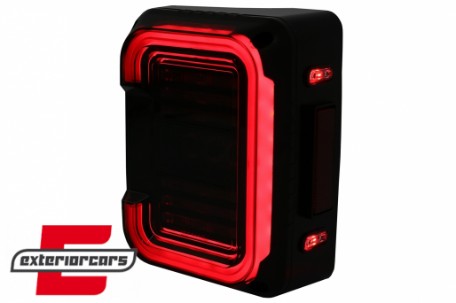 Full LED stražnja svjetla (smoke) / JEEP Wrangler JK (2007-2017), TLJEWJKLED
