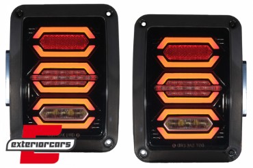 Full LED stražnja svjetla (smoke) / JEEP Wrangler JK (2007-2017), TLJEWRJKL