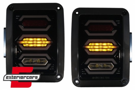 Full LED stražnja svjetla (smoke) / JEEP Wrangler JK (2007-2017), TLJEWRJKL