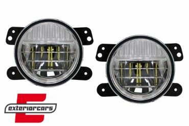 Full LED svjetla za maglu (maglenke) 4 inča / Jeep Wrangler JK TJ JL (1996-), FLJEWRSMFL