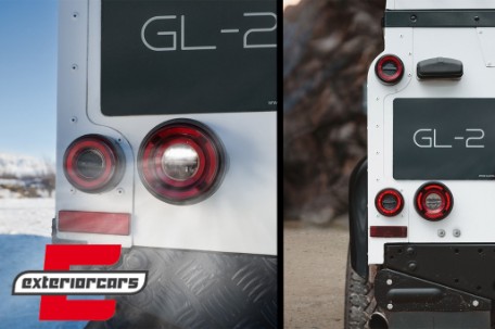 Glohh GL-2 full LED stražnja svjetla SEQ žmigavci (crvena) / Land Rover Defender L316 (1990-2016), TLLRDFL316G