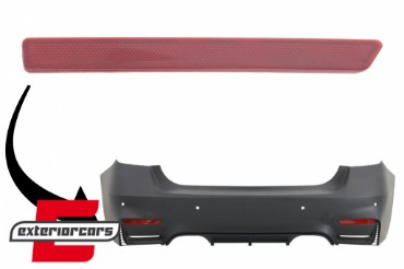 Katadiopter crveni za zadnji branik EVO dizajn (lijeva strana) / BMW serije 3 F30 (2011-2019), RBRBMF30EVOL