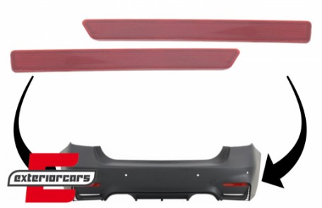 Katadiopteri crveni zadnji branik EVO dizajn / BMW serije 3 F30 (2011-2019), CORBRBMF30EVORL