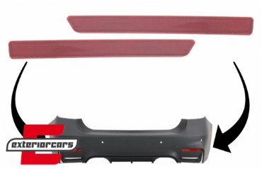 Katadiopteri crveni zadnji branik EVO dizajn / BMW serije 3 F30 (2011-2019), CORBRBMF30EVORL