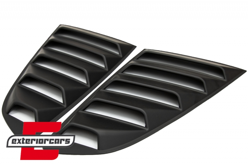 Klasični četvrtasti bočni prozorski poklopci (mat crna) / Ford Mustang Mk6 VI (2015-2022), 41495