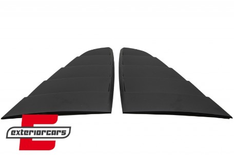 Klasični četvrtasti bočni prozorski poklopci PFT dizajn (mat crna) / FORD Mustang Mk6 VI (2015-2019), SWLFMUPFT