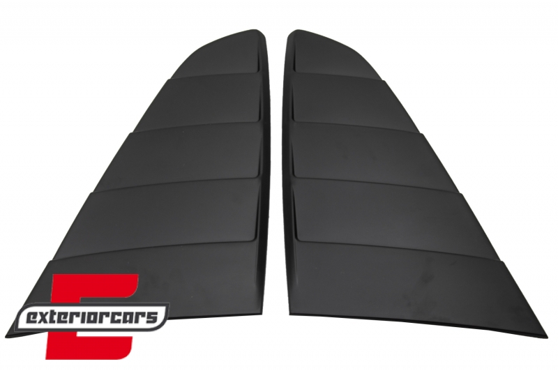 Klasični četvrtasti bočni prozorski poklopci PFT dizajn (mat crna) / FORD Mustang Mk6 VI (2015-2019), SWLFMUPFT
