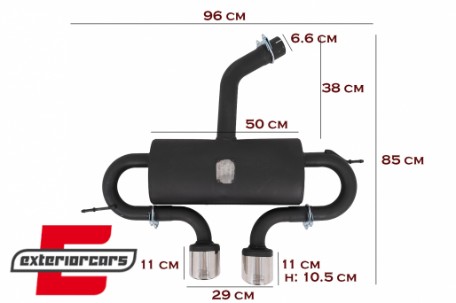 Kompletan ispušni sustav R20 R32 dizajn / VW Golf 5 R32 (2003-2007) Golf 6 R20 (2008-2013), ESVWG5R32SH