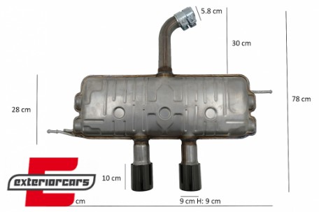 Kompletan ispušni sustav R32 R20 dizajn (piano crna) / VW Golf 5 R32 (2003-2007) Golf 6 R20 (2008-2013), ESVWG5R32PB